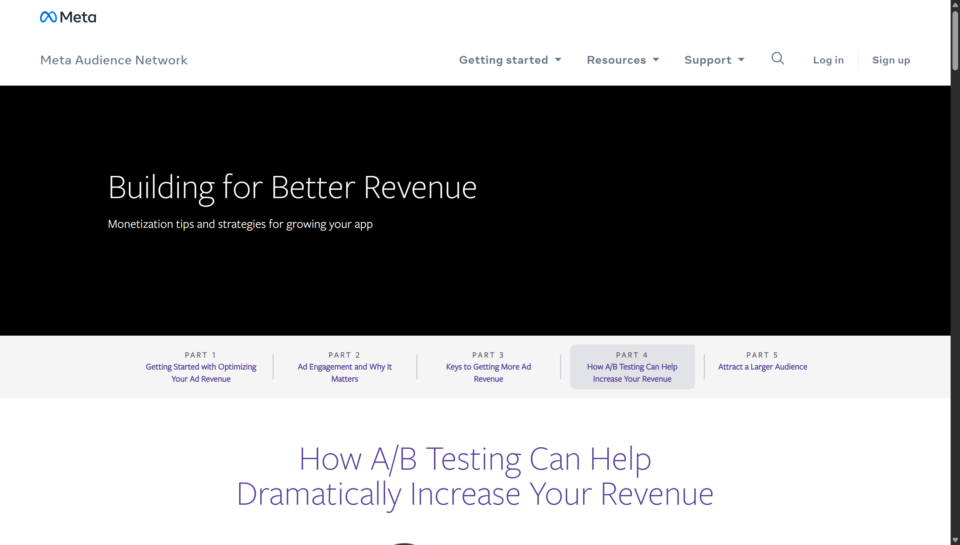 Referensi resmi Meta tentang evaluasi hasil A B testing